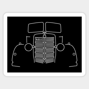 1940s vintage Bedford truck outline graphic (white) Sticker